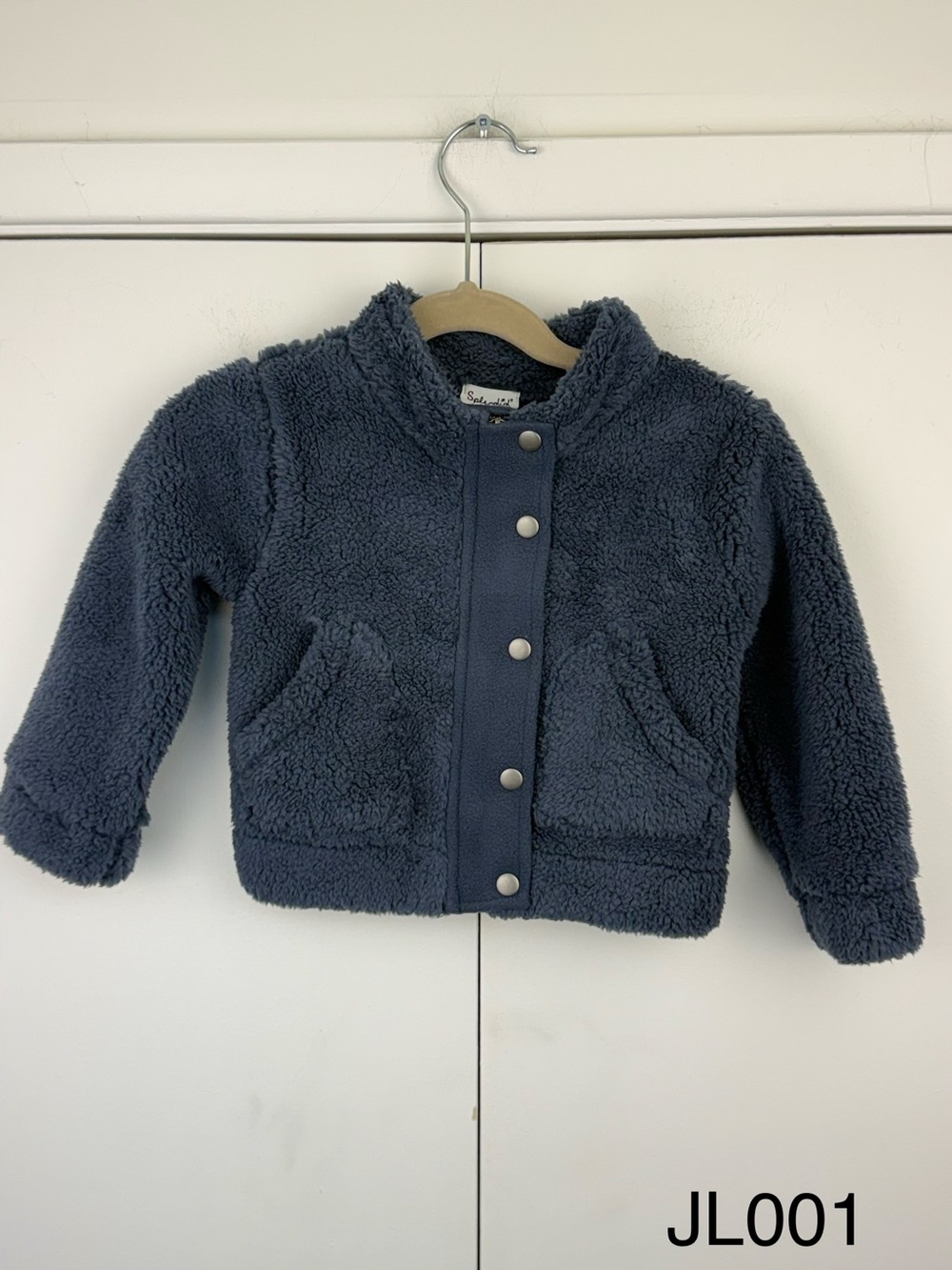 Splendid Baby Sherpa Fleece Hooded Jacket Blue 12-18M NWT